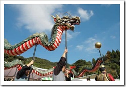 長崎龍踊り奉納